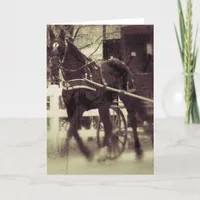 Amish Horse and Buggy Rural Iowa Photography  Card