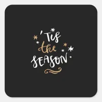 Tis The Season Classic Aesthetic Style Square Sticker