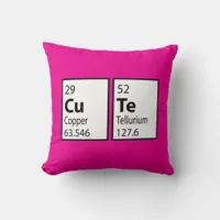 Cute Science Nerd Throw Pillow