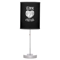 Gothic Skeleton Heart Valentine Classic Design Table Lamp