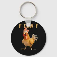 Chicken F-Caw-F Funny Trendy Keychain