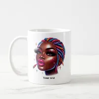 Sparkling Melanin Chic African American Urban Coffee Mug