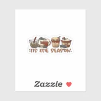 Skeleton Coffee Cups Coffee Lover Sticker