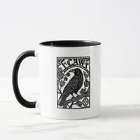 Retro F Caw F Crow Funny Saying Meme Design Mug