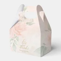 Soft Blush Roses Love & Thanks ID828 Favor Boxes