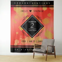 Elegant 2nd Garnet Wedding Anniversary Celebration Tapestry