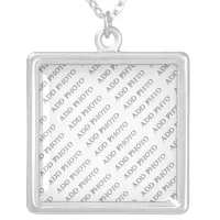 Personalized Silver Plated Small Square Silver Plated Necklace