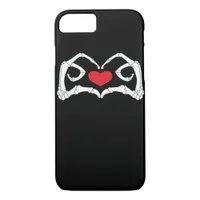 Skeleton Heart And Hands Funny  iPhone 8/7 Case