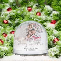 Custom Family 2 Photos Merry Christmas  Snow Globes