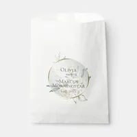 Wedding Flowers Pale Yellow Blush Watercolor Roses Favor Bag