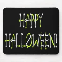 Halloween Snakes and Bones Text Mouse Pad