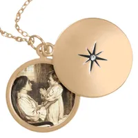 Vintage Mother and Child Gold Plated Necklace
