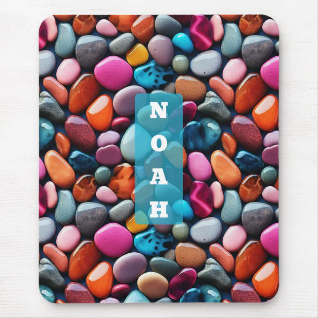 Vibrant Pebbles photo Mouse Pad