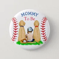 Boy's Baseball Themed Baby | Mommy to be Button