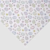 Easter Eggs and Flowers Pastel Colors Tissue Paper