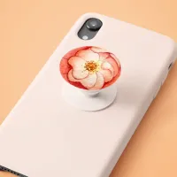 Rustic Pretty Watercolor Coral Peach Floral  PopSocket