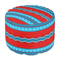 Southwest River Canyon Red and Turquoise Pouf