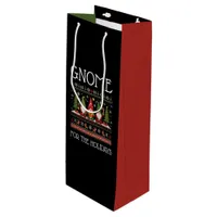 Funny Colorful Pixelated Gnome for the Holidays Wine Gift Bag