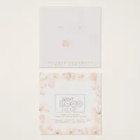 Logo Blush Watercolor Floral Earring Display Card