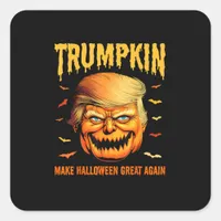 Funny Usa Pumpkin Trumpkin Make Halloween Great Ag Square Sticker