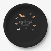 Hallowine Halloween Quote Eat Drink Paper Plates