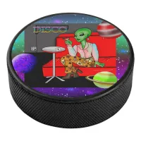 1970's Retro Extraterrestrial in Disco Lounge Hockey Puck