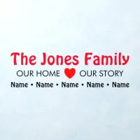 10" x 30" Family Name Wall Decal