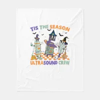 Halloween Sonography Retro Tis The Season Ultrasou Fleece Blanket