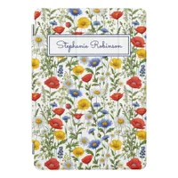 Colorful Wildflowers Pretty Floral Personalized iPad Pro Cover