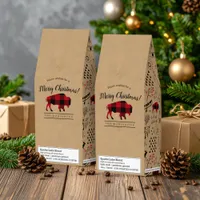 Buffalo Adventures Black and Red Plaid/Kraft ID599 Roasted Coffee