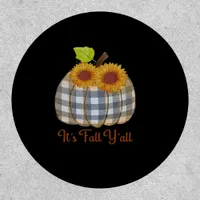 It’s Fall Y’all Pumpkin Plaid Design Halloween Fun Patch