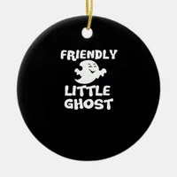 Little Boo Halloween Print  Ceramic Ornament
