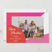 Pink & Bright Non-Traditional Christmas Card