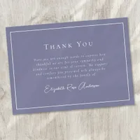 Minimalist Bereavement Funeral Thank You Card