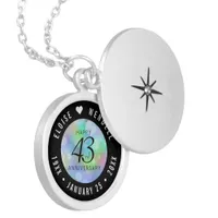 Elegant 43rd Opal Wedding Anniversary Celebration Locket Necklace