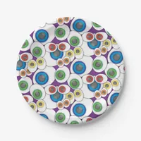 Halloween Party Cartoon Eyes Paper Plate