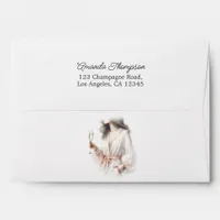 Elegant PJs & Prosecco Bridal Shower Envelope