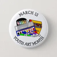 March is Youth Art Month Button