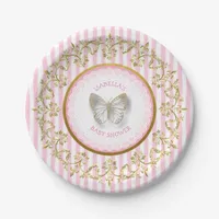 Pink and Gold Butterfly Baby Shower Plates