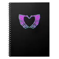 Heart Skeleton Hands Halloween Pastel Goth Eyeball Notebook