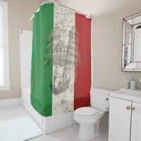 Flag and Symbols of Italy ID157 Shower Curtain