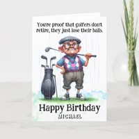 *~* Old AP94 Hilarious Man Golf Birthday Card