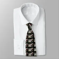 Great White Shark on the Move Tiled Necktie