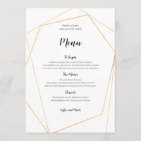 Elegant Gold Simple Geometric Frame Menu