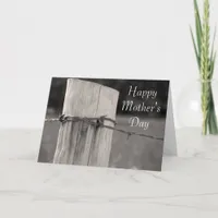 Rural Country Fence Post Happy Mother's Day Card