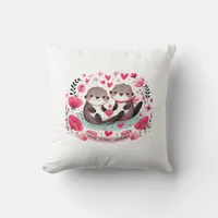 Adorable Otter pun Throw Pillow