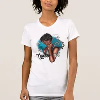 Nurturing Black Cancer Diva with Butterflies T-Shirt