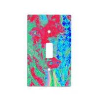 Psychedelic Dog Light Switch Cover