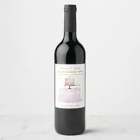 Golden Wedding 50 Year Anniversary Cake Names Wine Label