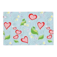 Fun Colorful Hearts and Flowers Placemat